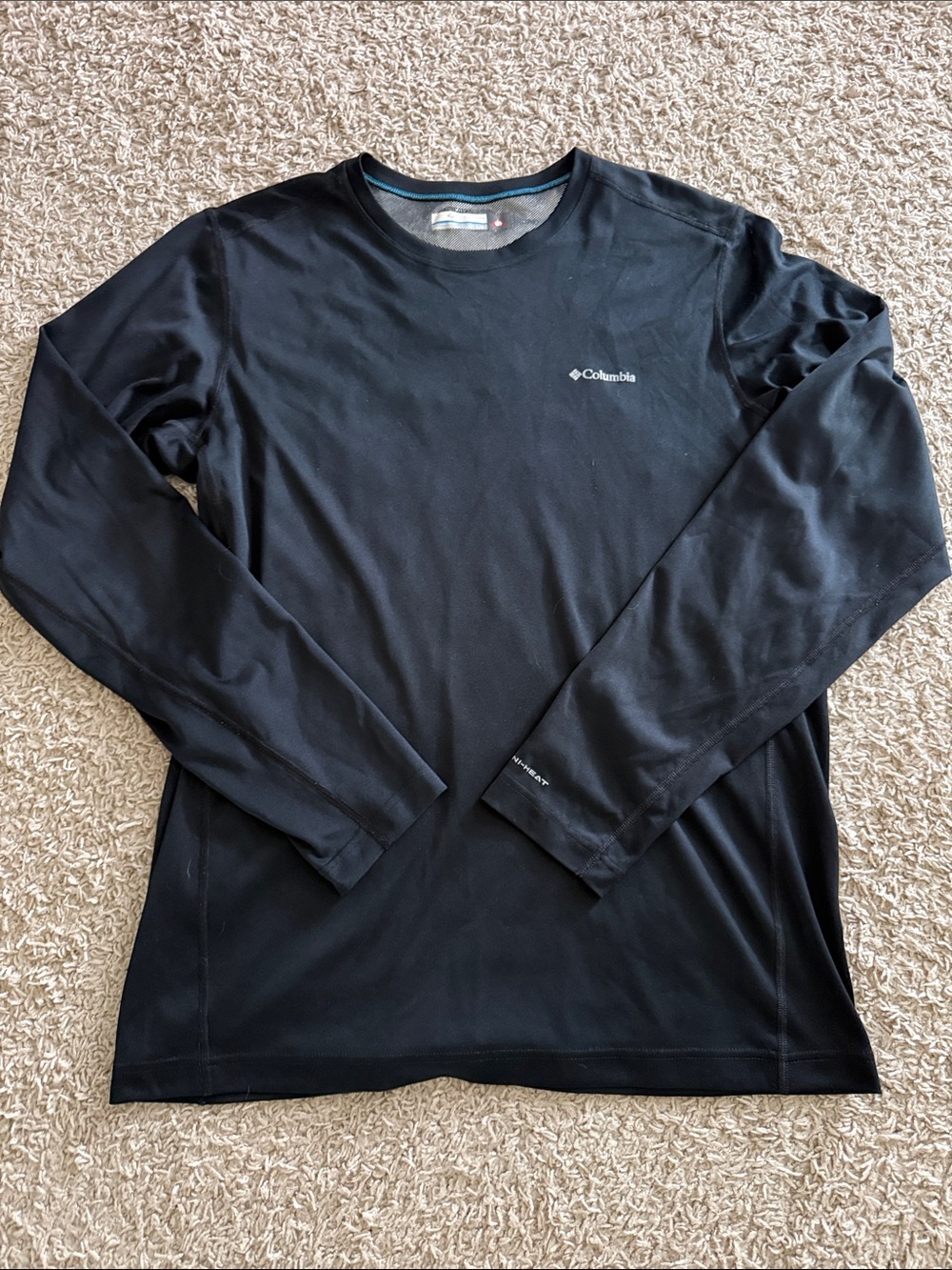 Columbia Black Long-Sleeve Crewneck Performance Shirt